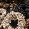 Pure Silk Assorted Scrunchies - Various Colours, BLACK, large, image5