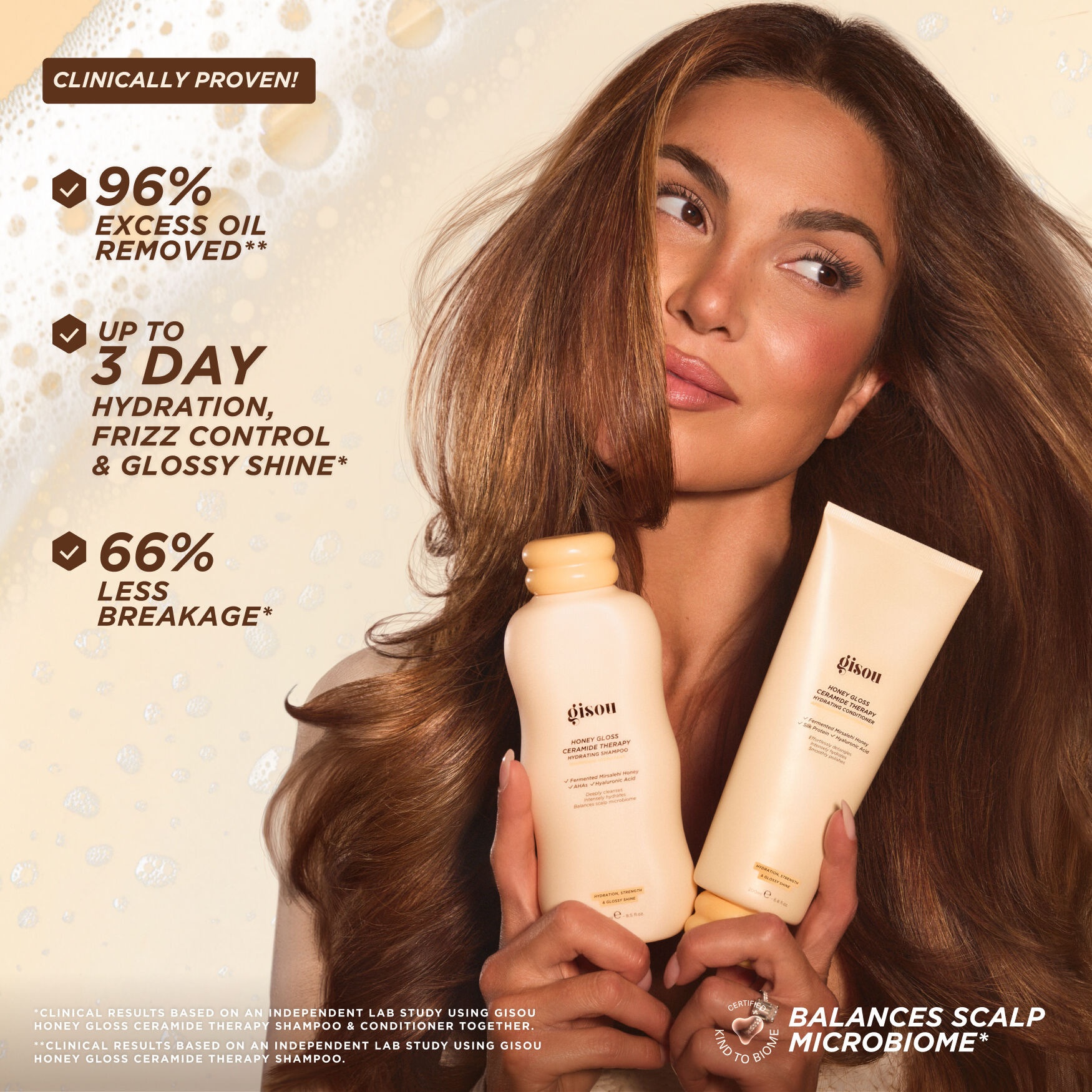 Gisou Honey Gloss Ceramide Therapy Hydrating Shampoo | Space NK