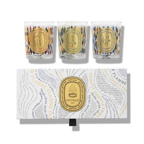 Pine Tree, Delight, Cotton - Set Of 3 Small Holiday Candles