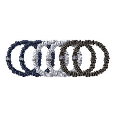 Pure Silk Skinny Scrunchies - Various Colours, MIDNIGHT, large, image2