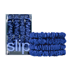 Pure Silk Skinny Scrunchies - Royal Blue