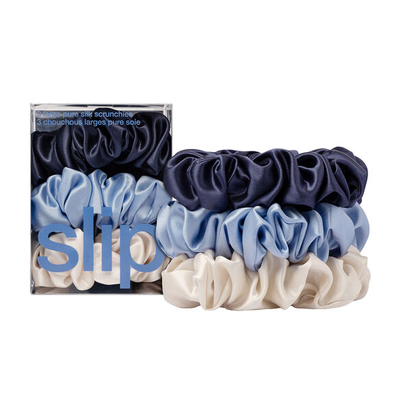 Pure Silk Large Scrunchies - Skye, , large, image1