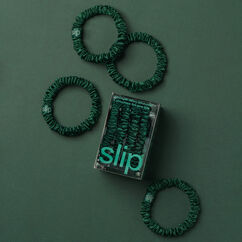 Pure Silk Skinny Scrunchies - Forest, , large, image4