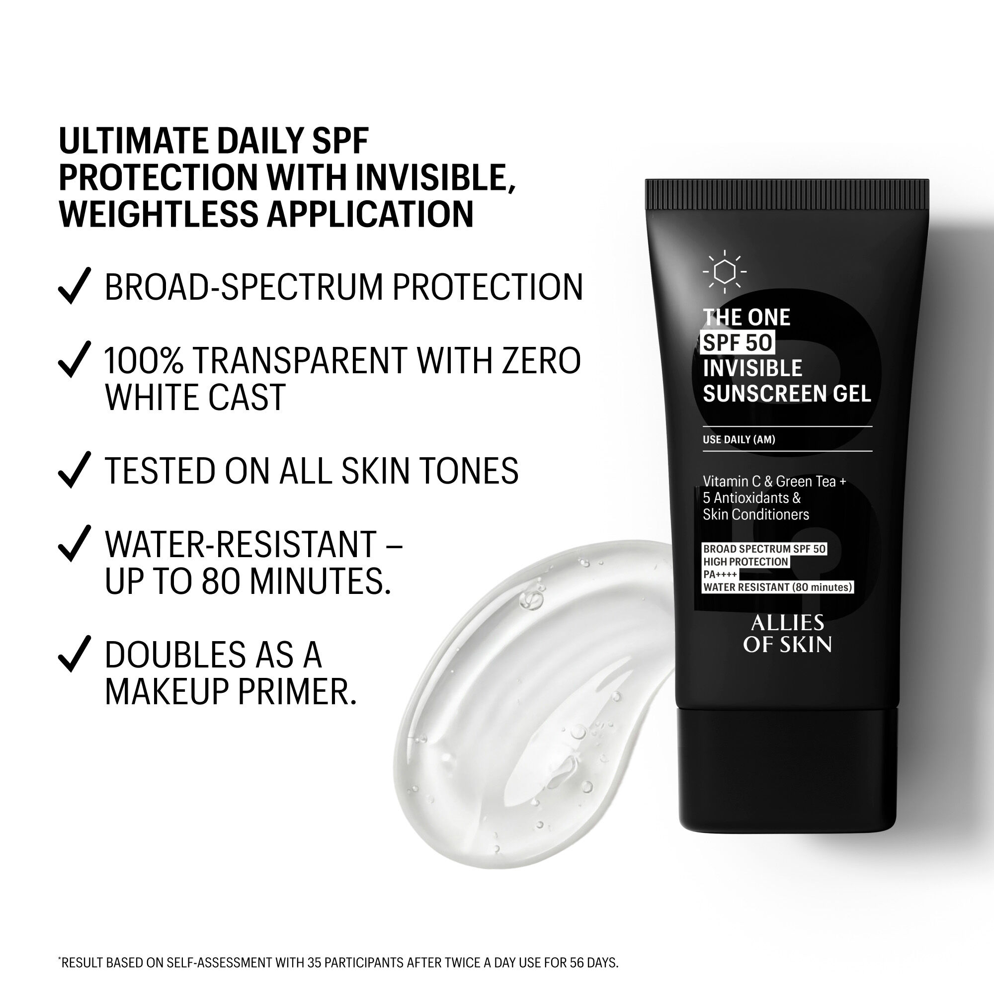 Allies of Skin The One SPF 50 Invisible Sunscreen Gel | Space NK
