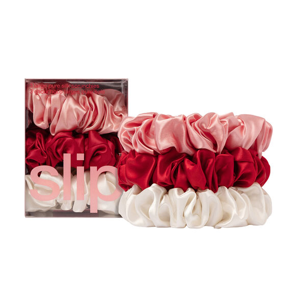 Pure Silk Large Scrunchies - Rosy, , large, image1