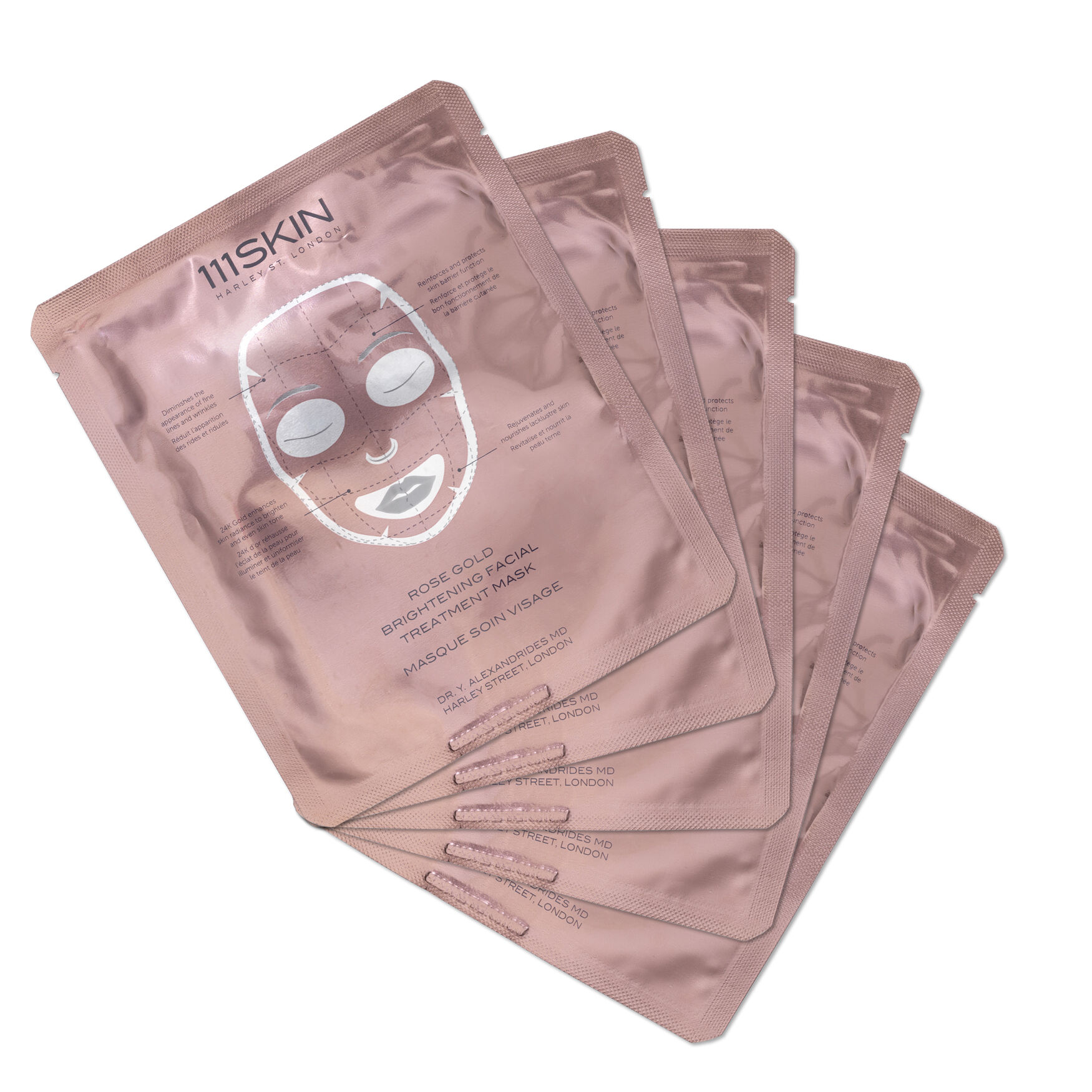 111SKIN Rose Gold Brightening Facial Treatment Mask box | Space NK