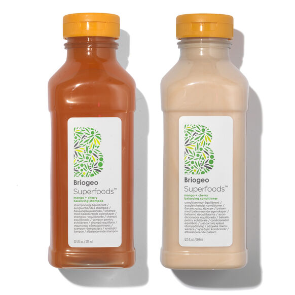 Duo de shampooing et d'après-shampooing équilibrant mangue et cerise Superfoods, , large, image1