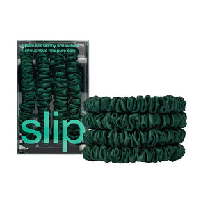 Pure Silk Skinny Scrunchies - Forest