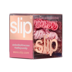 Pure Silk Skinny Scrunchie Trio &ndash; Sherbet, , large, image3