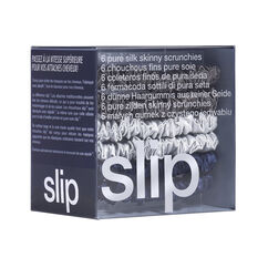 Pure Silk Skinny Scrunchies - Various Colours, MIDNIGHT, large, image4