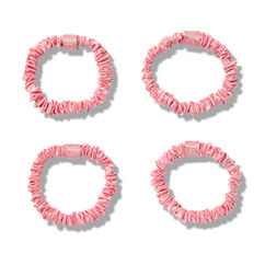 Pure Silk Skinny Scrunchies Set of 4 - Rose, , large, image2