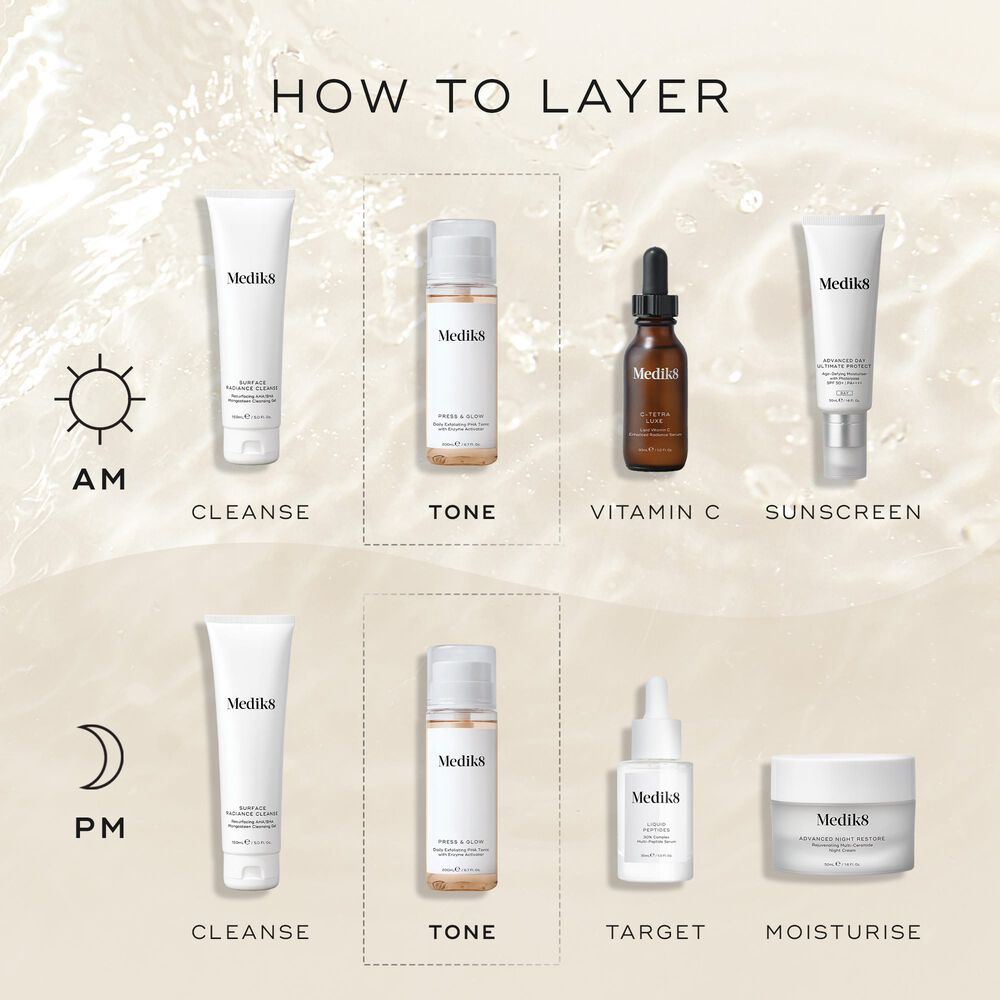 Medik8 Press & Glow Daily Exfoliating PHA Tonic with Enzyme Activator Space NK