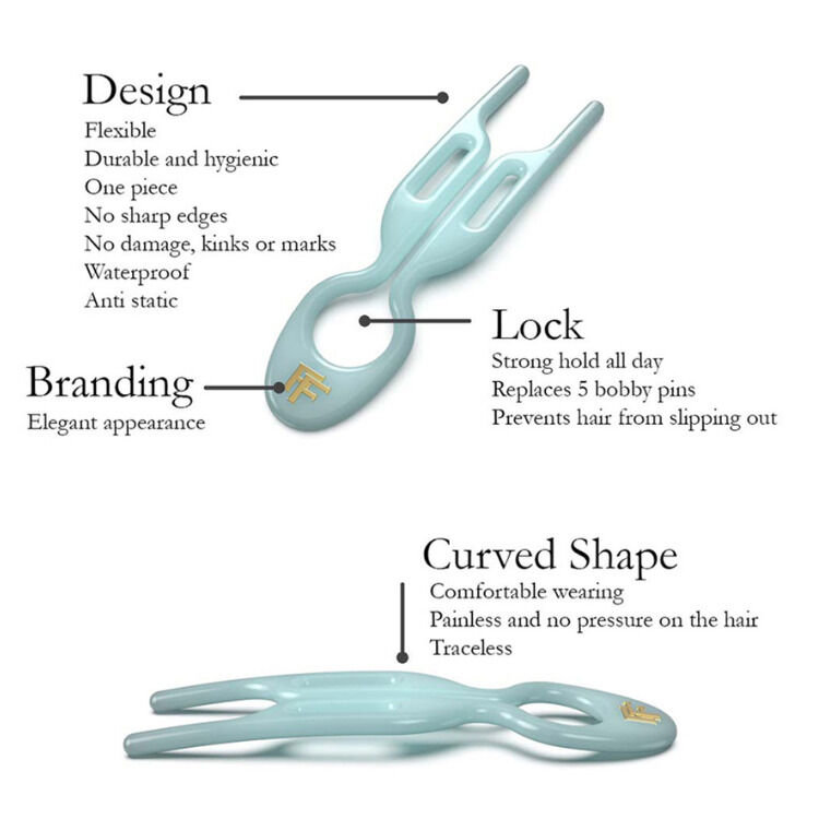 Fiona Franchimon ヘアピン New York Nº 1 HAIRPIN | Set New York Collection | Black, Transparent