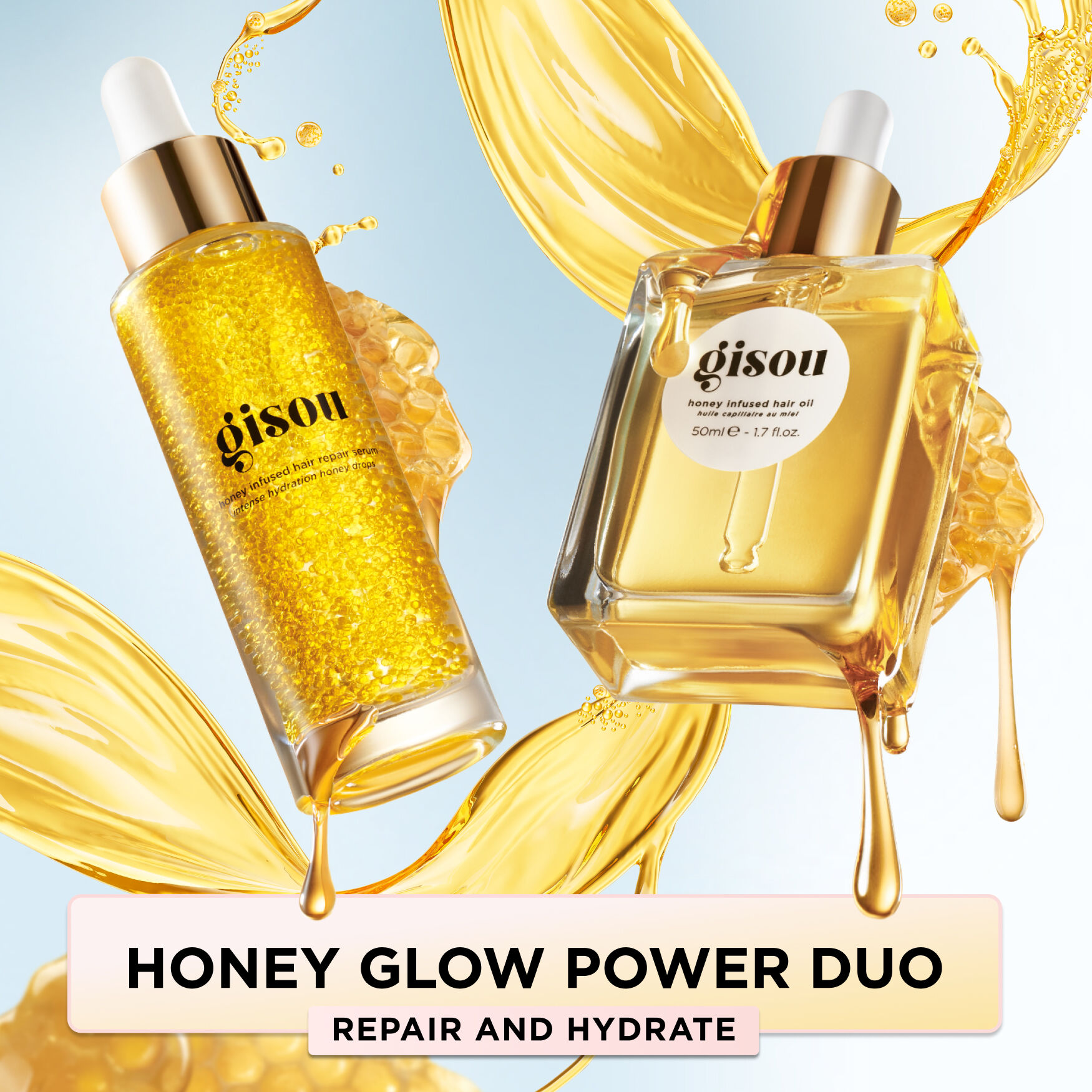 honey！ Gisou Honey Infused Hair Repair Serum | Space NK