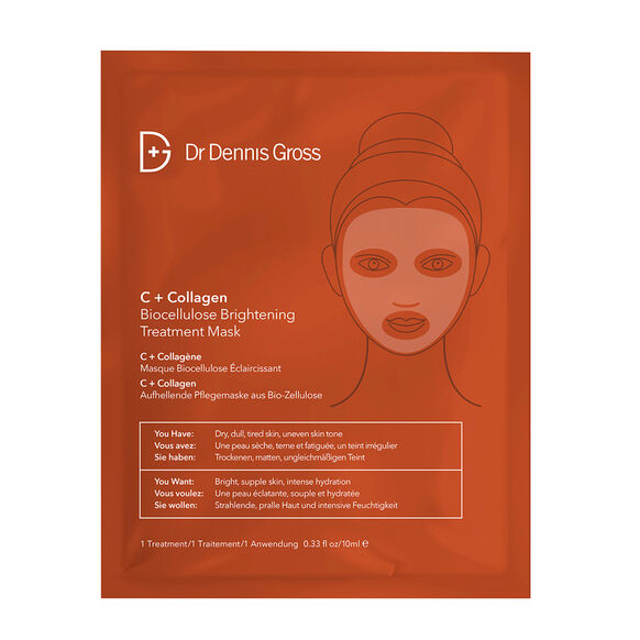 C+ Collagen BioCellulose Brightening Treatment Mask, , large, image1