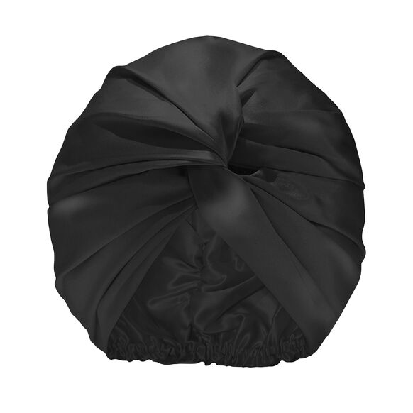 Pure Silk Turban, BLACK, large, image1