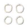 Pure Silk Skinny Scrunchies Set of 4 - White, , large, image2