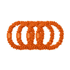 Pure Silk Skinny Scrunchies - Orange, , large, image2