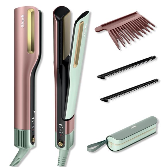 SilkiPro Straight Hair Straightener + Dryer in One Tool - Strawberry Matcha, , large, image1