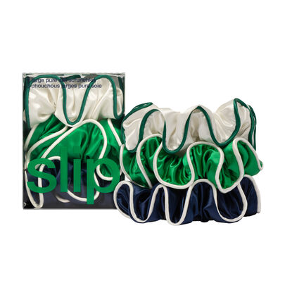 Pure Silk Large Scrunchies - Game Day