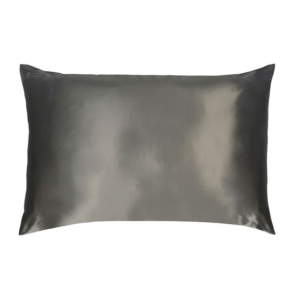 Silk Pillowcase - Queen Standard, CHARCOAL, large, image_1