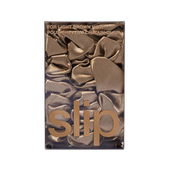 Pure Silk Assorted Scrunchies - Various Colours, LIGHT BROWN, large, image3