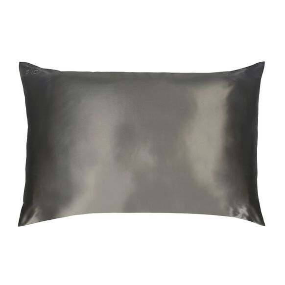 Silk Pillowcase - Queen Standard, CHARCOAL, large, image1