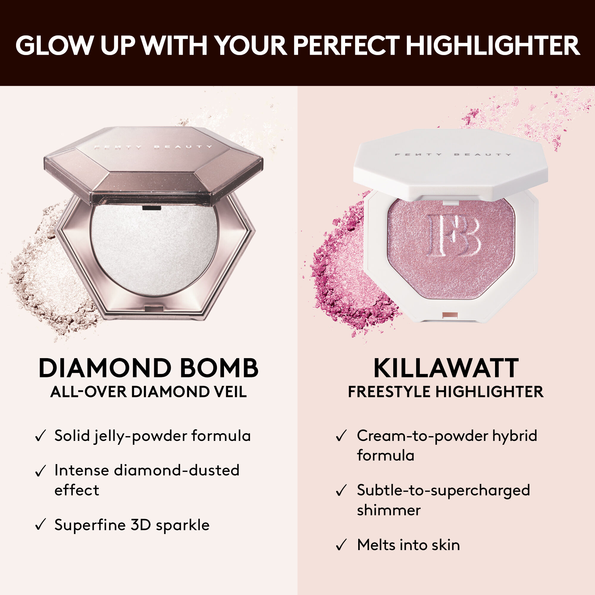 【eri】Diamond beauty フェイスパウダー　4個未開封 Fenty Beauty Diamond Bomb All-Over Diamond Veil | Space NK