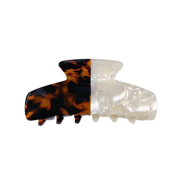Lora XL Clip in Ivory Tortoiseshell, , large, image1