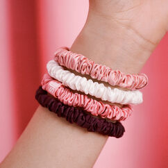 pure silk skinny scrunchie ornament, CANDY CANE, large, image4
