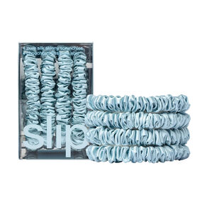 Pure Silk Skinny Scrunchies - Sky Blue