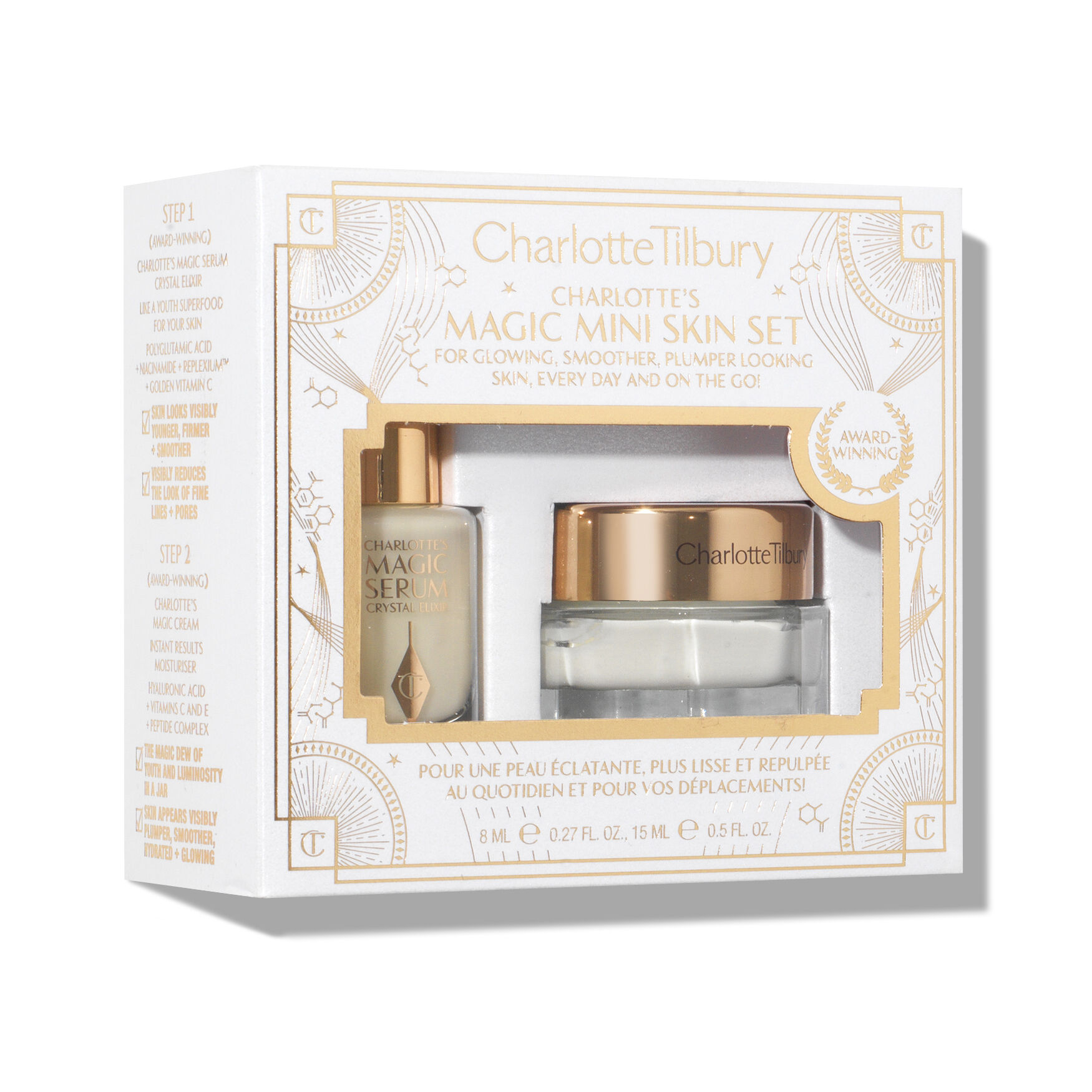 Augustinus bader、charlotte Tilburyセット Charlotte Tilbury Charlotte's Revitalising Magic Mini Skin Set