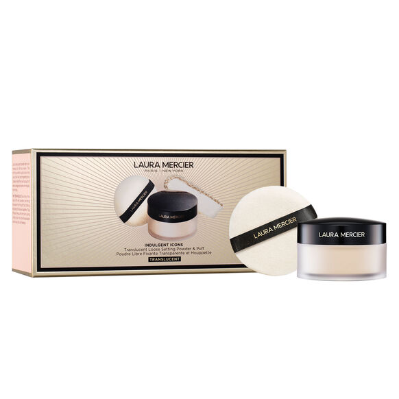 Indulgent Icons Translucent Loose Setting Powder + Puff, , large, image1