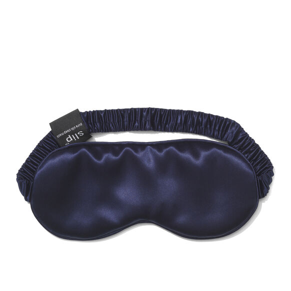 Masque de sommeil en soie, NAVY, large, image1