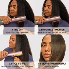 SilkiPro Straight Hair Straightener + Dryer in One Tool - Strawberry Matcha, , large, image6