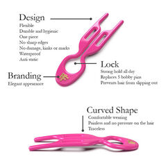 Nº1 Hairpin - Strawberry Pink, , large, image4