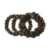 Pure Silk Assorted Scrunchies - Various Colours, DARK BROWN, large, image2