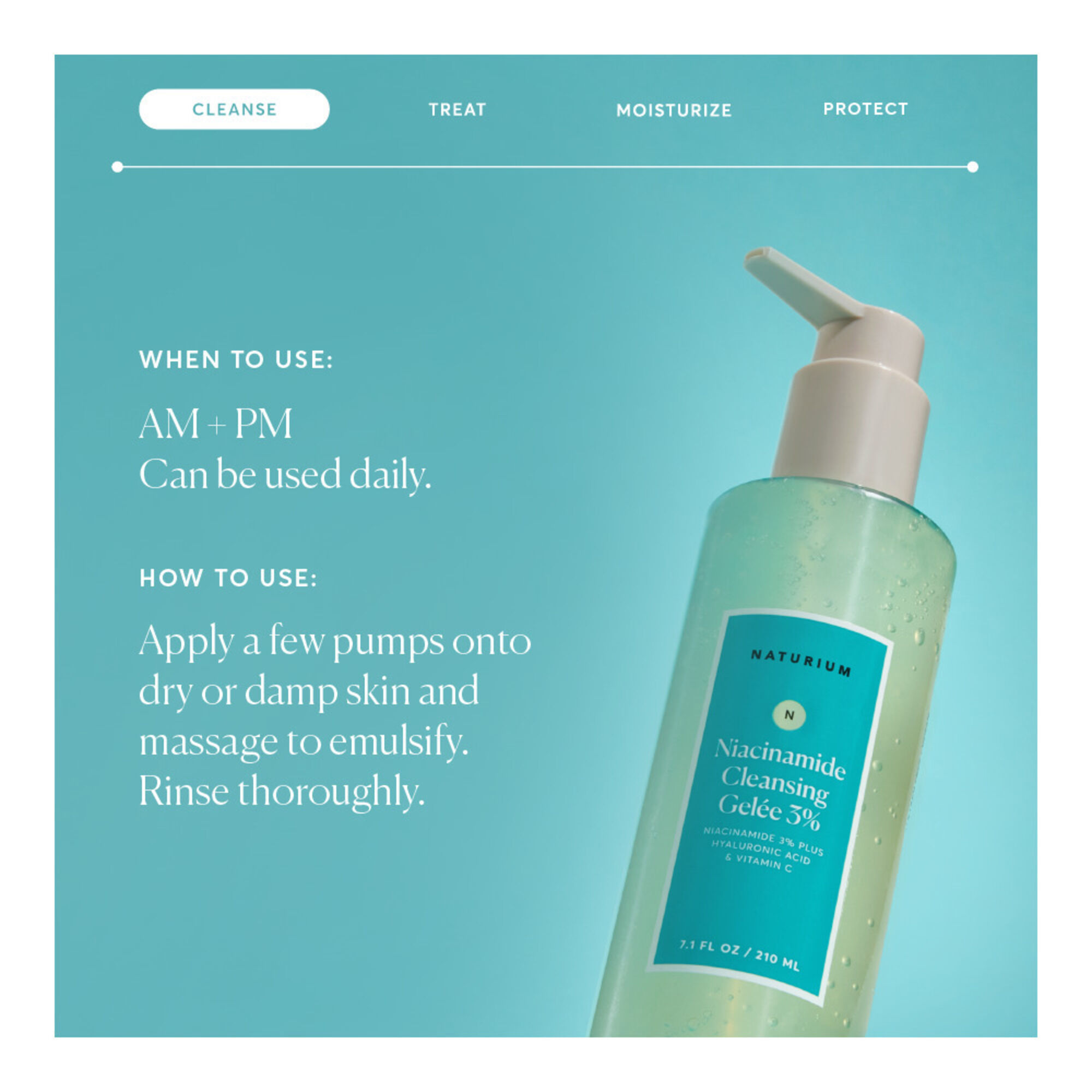 NATURIUM Niacinamide Cleansing Gelee 3% | Space NK