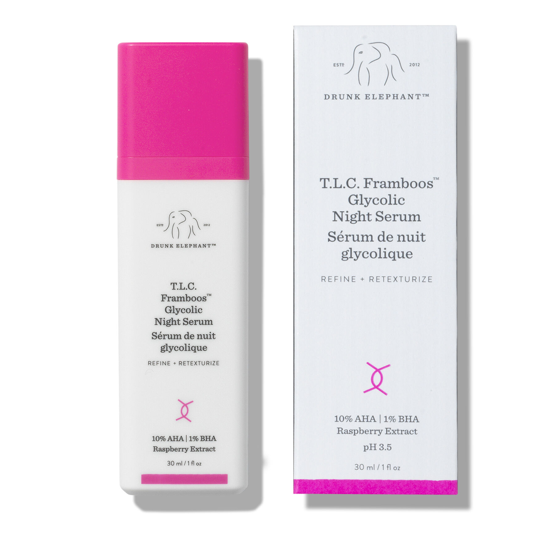 Drunk Elephant T.L.C. Framboos Glycolic Night Serum | Space NK