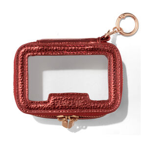 Micro Travel Bag Charm Burgundy