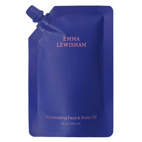 Receive a complimentary Illuminating Face & Body Oil Refill with any purchase of Emma Lewisham's Illuminating Face & Body Oil
