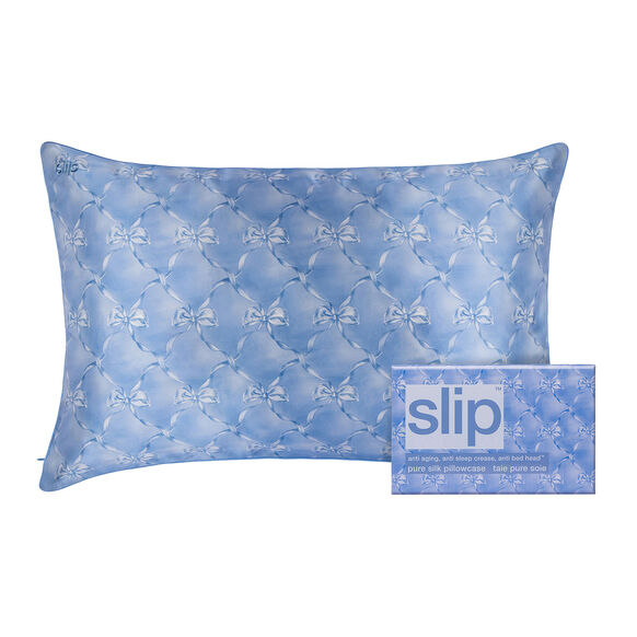 Pure Silk Queen Pillowcase - Bluebelle, , large, image1