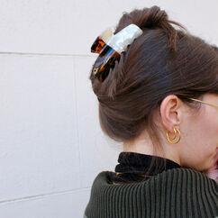 Lora XL Clip in Ivory Tortoiseshell, , large, image5