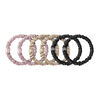 Pure Silk Skinny Scrunchies - Various Colours, BLACK, PINK, CARAMEL, large, image2