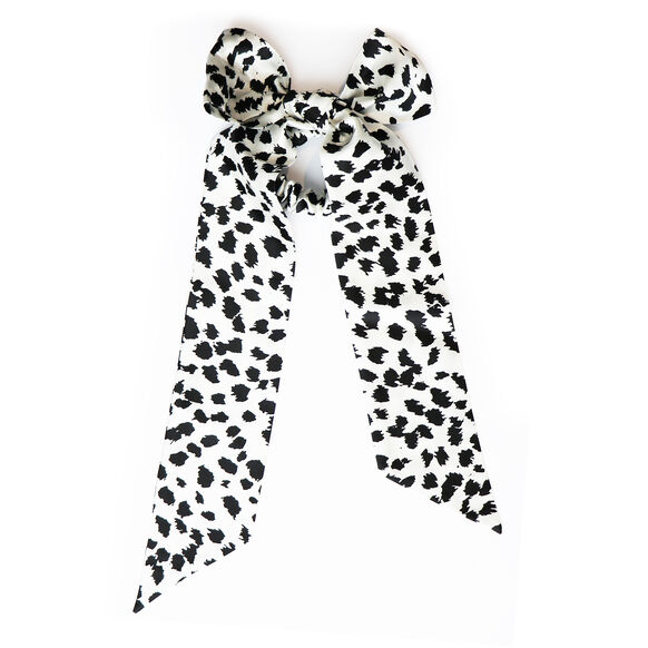 Ribbon Scrunchie, LEOPARD, large, image1