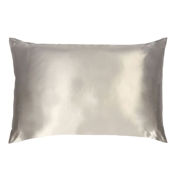 Silk Pillowcase - Queen Standard, SILVER, large, image1