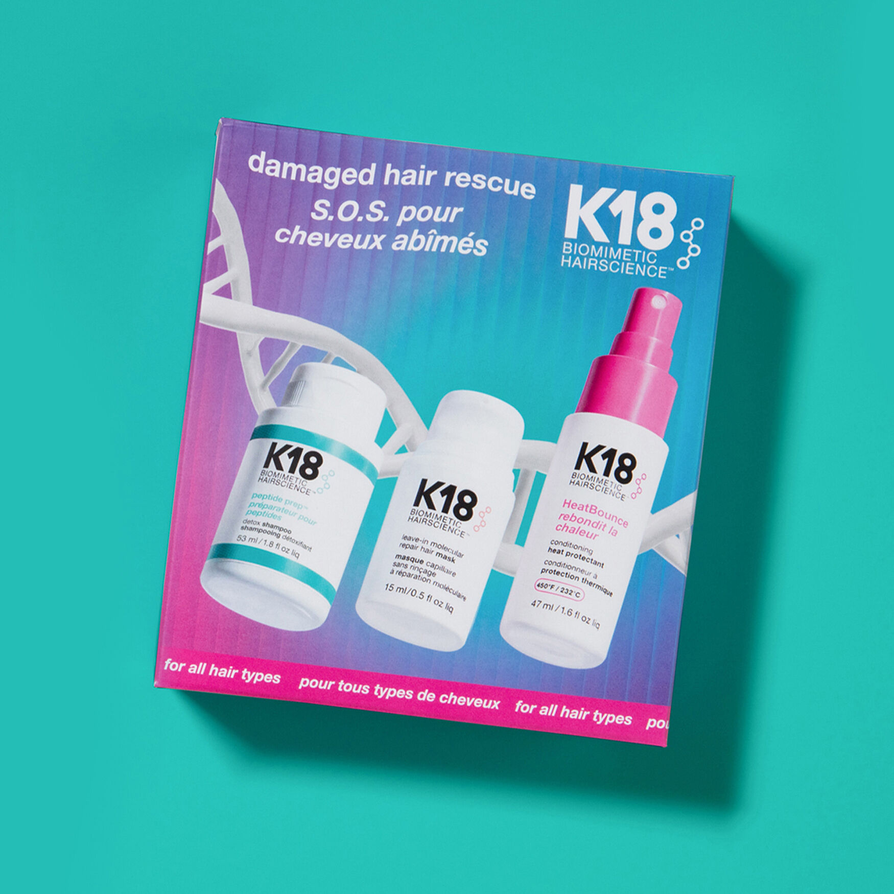 K18 HAIR Damaged Hair Rescue Set | Space NK
