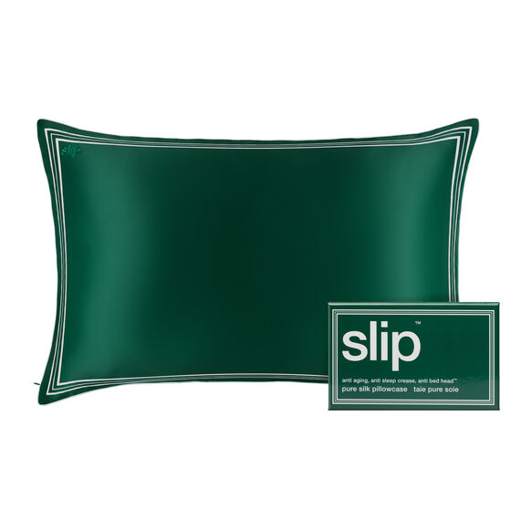 Pure Silk Queen Pillowcase - The Green, , large, image1