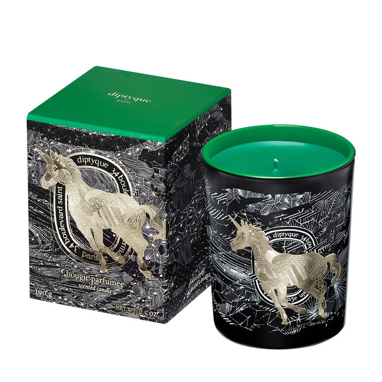 diptyque unicorn frosted forest holiday candle space nk gbp space nk