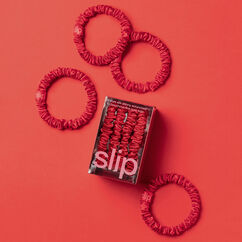 Pure Silk Skinny Scrunchies - Red, , large, image4